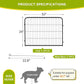 BestPet | Dog Playpen Extender | 24 Inch, 4 Panels | Heavy Duty Metal Pet Exercise Pen | Indoor Outdoor Fence Panels | Rust-Resistant, Removable, Tool-Free Setup | Anti-Skid, Expandable Design