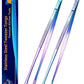 JETKONG 2 Pcs 14-Inch Culinary Tweezers Extra Long Food Tweezers Kitchen Tweezer Tongs for Cooking Grilling and BBQ (Rainbow)