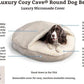 Snoozer Luxury Cozy Cave Dog Bed - Indoor Dog Bed with Cover Cave, Covered Calming Burrow for Small Sized Pets with Blanket Attached, Enclosed, Washable - Small, Buckskin