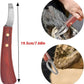 CHICIRIS Hoof Knife, Double Edged Hoof Trimming Knife with Wooden Handle Horse Farrier Tool, Stainless Steel Blade, Multifunctional Cow Horseshoe Knife for Hoof of Cows and Horses