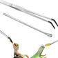 Lasnten 2 Pcs Crested Gecko Tank Accessories Stainless Steel Reptile Feeding Tong with Rubber Tip and Feeding Spoon Bearded Dragon Snake Aquarium Curved Tweezer Terrarium Feeder Tool for Tank