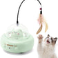 Automatic Cat Toys with Feathers, Interactive Cat Toy for Indoor Exercise, Rechargeable Teasing Toys for Indoor Cats, USB Powered, Smart Standby&Obstacle Avoidance(Green)