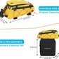 MOSISO Bike Rack Bag with 2 Removable Panniers, Waterproof Bike Trunk Cooler Storage Handbag Insulated Bicycle Rear Seat Pouch, Bicycle Storage Saddle Shoulder Bag Cycling Luggage Pouch, Yellow