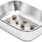 Stainless Steel Sifting Litter Box with Lid, Metal Litter Pan with Scoop for Big Cats Multi Cat, Extra Large Cats Litterbox Odor Control, Easy Clean (23*16.5*16.5inch-with Enclosure, X-Large)