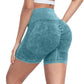 CHRLEISURE Women's 4 Packs Workout Gym Shorts, High Waisted Butt Lifting Scrunch Butt Seamless Booty Shorts