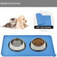 Waterproof Pet Feeding Mat with High Raised Edges, Heavier and Thicker Placemats for Cat Dog Water Bowl with BPA Free, Dogs Cats Food Mats for Messy Drinkers to Prevent Spill and Protect Floors