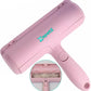 Pet Hair Removal Tool – Reusable Lint Roller for Dogs & Cats – Self-Cleaning Fur Remover Brush – Ergonomic Lint Roller for Carpet, Bedding, Couch, Car Seat & More (Pink)