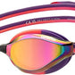 ARENA Unisex Python Racing Swim Goggles for Men and Women Anti-Fog No Leak Max Comfort Dual Strap, Mirror/Non-Mirror Lens