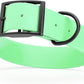 Dogline Biothane Waterproof Dog Collar Strong Coated Nylon Webbing with Black Hardware Odor- Proof for Easy Care Easy to Clean High Performance Fits Small Medium or Large Dogs, Sea Foam Green