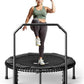 BCAN 40"/48" Rebounder Trampoline for Adult, 450/550LBS Fitness Trampoline with Bungees, Adjustable Handle, Stable & Quiet, Indoor Outdoor, Whole-Body Workout & Relaxation at Home for Women/Men