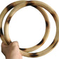 ZooBoo Wing Chun Rattan Ring - Natural Wood Rings Wing Tsun Kung Fu Wrist Hand Strength Training Equipment Yewen Sau Sticky IP Man Siu Lum Kung Fu Rings - Rattan 9 inch