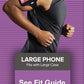 Tune Belt AB92EX3 Running Armband for iPhone 16/15/14/13 Pro Max, Plus, Galaxy Ultra/Plus/Note – Fits Large Phone with Large Case, Phone Holder Includes EX3 Strap Extender for XL Biceps (Black)