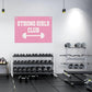 Strong Girls Club Pink Gym Motivational Wall Art Banner College Dorm Posters Gifts for Girls Women Gym Flag Decor for Home Gym Bedroom Workout Room 30x20 Inchs