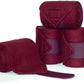 Horse Polo Leg Wraps Soft Fleece Wraps Equestrian Leg Bandage 4-Pack (Full(10ft), Wine Red)