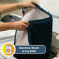 Muddy Mat® AS-SEEN-ON-TV Highly Absorbent Microfiber Door Mat and Pet Rug, Non Slip Thick Washable Area and Bath Mat Soft Chenille for Kitchen Bedroom Indoor and Outdoor - Atlantic Blue 5ft x 7ft