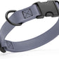 Dogline Biothane Waterproof Dog Collar with Quick Release Buckle Strong Coated Nylon Webbing with Odor- Proof for Easy Care Easy to Clean Fits Small Medium Large Dogs, Grey 1" W 15-25" L