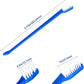 Newday 50 Pieces Double-Headed Dog Cat Pet Toothbrush, Super Soft Bristles Oral Care Teeth, pet Tooth Brush for Dogs, Dog toothbrushes in Bulk Individual polybag (Blue)