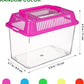 4pcs Portable Handheld Fish Tank Lightweight Aquarium for Turtle Goldfish and Hamster Transparent Container with Creative Design for Easy Feeding and Cleaning