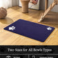 Pet Feeding Mat-Absorbent Dog Mat for Food and Water Bowl-No Stains Quick Dry Water Dispenser Mat-Dog Accessories Pet Supplies-Bowl for Messy Drinkers（Navy,23"x34"