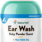 NaturVet Ear Wash w/Tea Tree Oil (Aloe & Baby Powder Scent) 8 oz