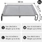 pettycare Elevated Outdoor Dog Bed - Dog Cots beds for Large Dogs XL, Waterproof Raised Dog Bed Easy to Assemble, Cooling Elevated Dog Bed with Teslin Mesh, Durable, Non Slip, Up to 85 lbs,Grey