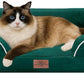 Comfort Expression Small Dog Beds Waterproof Cat Beds Orthopedic Foam Sofa Beds for Small Dogs Comfy Pet Bed with Washable Removable Cover & Non-Slip Bottom(XX-Small,Emerald)