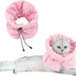 Cat Recovery Collar, Soft Adjustable Cone for Cats and Kittens, Lightweight Waterproof Elizabethan Collar for After-Surgery Care, Prevent Licking and Scratching, Neck Protector for Pets（Pink,M）