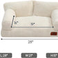 Hollypet Fluffy Plush Dog Cat Pet Couch Soft Calming Sofa Bed for Medium Small Cats and Dogs, Beige