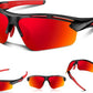 Polarized Sports Sunglasses for Men Women,UV400 Protection Sunglass for Running Cycling Fishing Hiking TR90