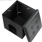 MEEXPAWS Cat Litter Box Enclosure Furniture Hidden, Cat Washroom Bench Storage Cabinet Small 19.7'' x 19.7'' x 19.7''| Dog Proof | Waterproof Inside | Easy Clean | Easy Assembly | Odor Control(Black)