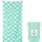 Dock & Bay Beach Towel - Quick Dry, Sand Free - Compact, Lightweight - 100% Recycled - Includes Bag - Tangerines & Greens - Set of 4 - Extra Large (200x90cm, 78x35)