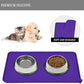 Waterproof Pet Feeding Mat with High Raised Edges, Heavier and Thicker Placemats for Cat Dog Water Bowl with BPA Free, Dogs Cats Food Mats for Messy Drinkers to Prevent Spill and Protect Floors
