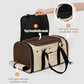 Pet Carrier Bag, Foldable Cat Bag Airline Approved, Soft-Sided Cat Travel Bag, Washable Dog Carrier Privacy Protection for Home Outdoor Travel(M, Brown)