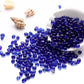 1 Lb (460 g) Deep-Blue Sea Glass Stones Irregular Rainbow Glass Pebble Decorative Rock Quartz Tumbled Gemstone Chips for Aquarium Decoration/Vase Filler/Jewelry Making/Handwork Craft/Gems Display