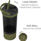 Artoid Sports Protein Shaker Bottle, 24-Ounce, Dual Mixing Technology, BPA Free, Black/Moss Green