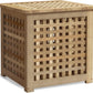 Bench with Storage, Acacia Laundry Hamper with Seat, Storage Benches with Seating for Entryway, Living Room, Bedroom, Bathroom (15.7x19.7x17.7in)