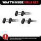 PAPABABE Hex Dumbbell Set, 45-135 lb Rubber Encased Home Gym Dumbbells, Weights Dumbbells Set for Women & Men, Hand Weight with Anti-Slip Grip
