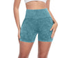 CHRLEISURE Women's 4 Packs Workout Gym Shorts, High Waisted Butt Lifting Scrunch Butt Seamless Booty Shorts