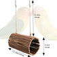 Bird Parrot Swing Toys, Hanging Bird Perch Stand, Natural Willow Wood Parrot Hammock, Bird Cage Accessories, Suitable for Little Bird Parakeets Cockatiels Lovebirds Hamster Rat (6.3" in Diameter)