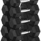 PAPABABE Hex Dumbbell Set, 45-135 lb Rubber Encased Home Gym Dumbbells, Weights Dumbbells Set for Women & Men, Hand Weight with Anti-Slip Grip