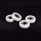 MroMax Roller Idler Bearing Pulley-8 x 22 x 7mm Sliding Conveyor Nylon Wheel with 688ZZ Bearing for Furniture, Hardware Accessories and Mobile Door White 4Pcs