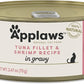 Applaws Natural Wet Cat Food in Gravy, Limited Ingredient Canned Wet Cat Food, No Additives, Made with Natural Ingredients, Tuna Fillet & Shrimp in Gravy (24 x 2.47oz Cans)