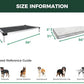 FXW TitanNest Chew-Proof Elevated Dog Bed, Raised Cot for Indoor/Outdoor/Camping Use, Durable & Waterproof Cooling Pet Bed with Exclusive Cover for Extra Large Dogs, 56.0" L x 31.0" W x 7.3" H, Black