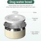Gardner Pet Dog Bowls 1 Gallon (3.85L) Stainless Steel No Spill Water Bowl, Slow Water Feeder Metal Dog Bowls, Spill Proof Water Dispenser for Large Dogs, Promotes Healthy Hydration(White)