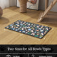 Pet Feeding Mat-Absorbent Dog Mat for Food and Water Bowl-No Stains Quick Dry Water Dispenser Mat-Dog Accessories Pet Supplies-Bowl for Messy Drinkers（DARKFLOWERS,17"x34"