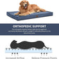 Outdoor Waterproof Dog Bed, Dog Bed for Medium Dogs, Orthopedic Egg Foam Pet Bed with Washable and Removable Oxford Cooling Cover, Navy