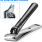 Toenail Clippers for Seniors Ingrown Thick Toenails, 2025 Angled Head Toe Nail Clippers with Catcher, Heavy Duty 45° Slanted Toenail Clippers, 37mm Wide Opening Nail Cutter with Long Handle, 6PCS