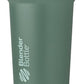 BlenderBottle Strada Sleek Shaker Cup Insulated Stainless Steel Water Bottle with Wire Whisk, 25-Ounce, (Green) Seaglass