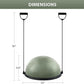 ZELUS Balance Ball Trainer with Resistance Bands and Foot Pump, Inflatable Yoga Ball for Home Gym Workouts, 23 Inch Exercise Half Ball for Balance Training Core Strength Fitness More, 330lb Cap