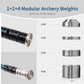 SPG Archery Bow Stabilizer Weights - Detachable Archery Stabilizer Weight Kit Universal 5/16 Thread Archery Barebow Weight Recurve Bow Weight for Compound Bow Recurve Bow Balance Bar